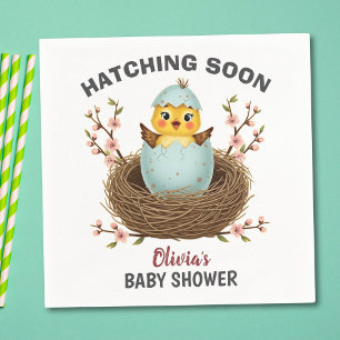 Serviette En Papier Éclosion imminente de poussin mignon pour Baby Sho