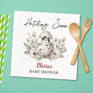 Serviette En Papier Éclosion Prochaine Bébé Poussin Baby Shower Rustiq