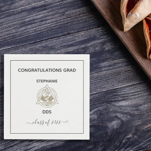 Serviette En Papier École dentaire moderne Caduceus Graduation Party