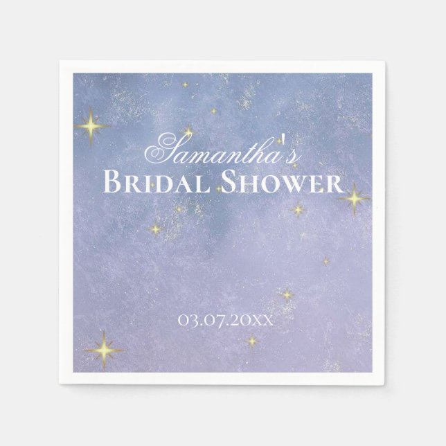 Serviette En Papier Écrit dans la Fête des mariées des étoiles (Devant)