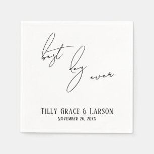 Serviette En Papier Écriture manuscrite mince moderne Simple meilleure