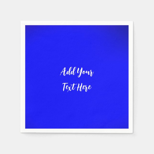 Serviette En Papier Écriture professionnelle ajouter du texte bleu mod (Devant)