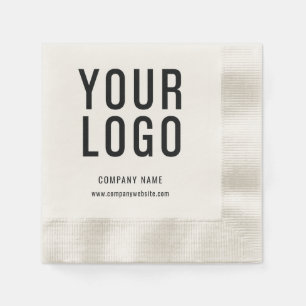 Serviette En Papier Écru promotionnel minimaliste du logo commercial p