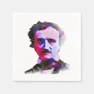 Serviette En Papier Edgar Allan Poe Vintage Photo Fun Déplaisant