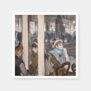 Serviette En Papier Edgar Degas - Femmes sur une terrasse de café en s