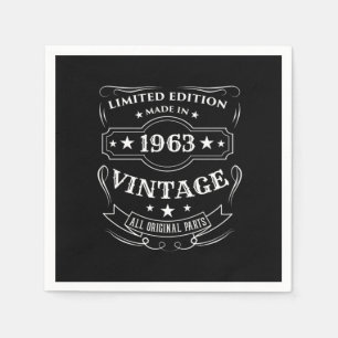 Serviette En Papier Edition Limitée Fabriquée En 1963 Cadeau Anniversa