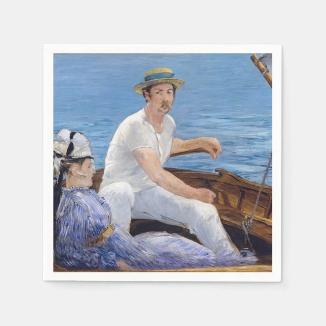 Serviette En Papier Edouard Manet - Bateau (Devant)