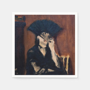 Serviette En Papier Edouard Manet - Berthe Morisot avec ventilateur