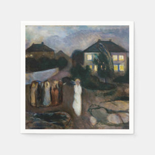 Serviette En Papier Edvard Munch - La tempête
