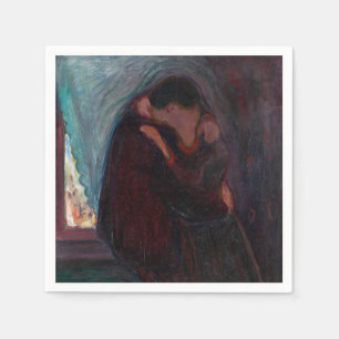 Serviette En Papier Edvard Munch - Le baiser