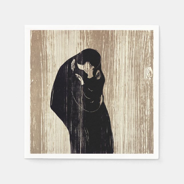 Serviette En Papier Edvard Munch - Le Kiss IV (Devant)