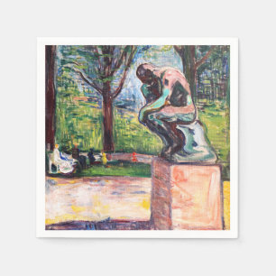Serviette En Papier Edvard Munch - Le penseur de Rodin