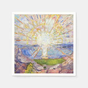 Serviette En Papier Edvard Munch - Le Soleil 1911