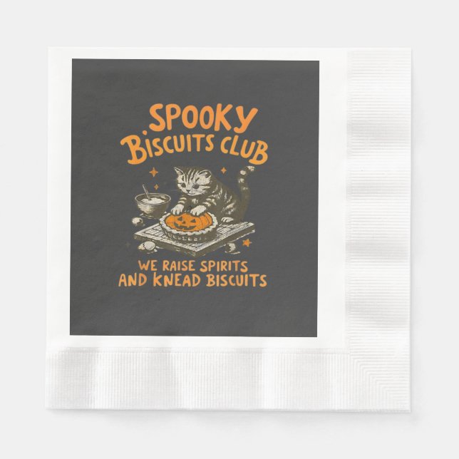 Serviette En Papier Éffrayant de chat (Devant)
