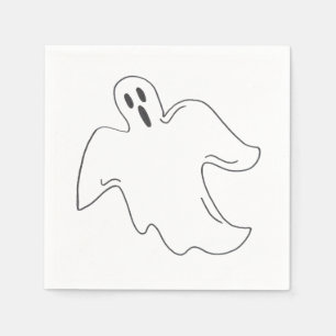 Serviette En Papier Éffrayant Ghost Happy Halloween Trick ou Treat Des
