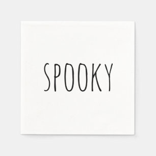 Serviette En Papier Éffrayant. Jolie typographie simple Fête d'Hallowe