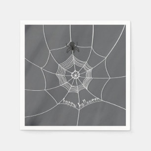 Serviette En Papier Éffrayant Spider dans Spider Web