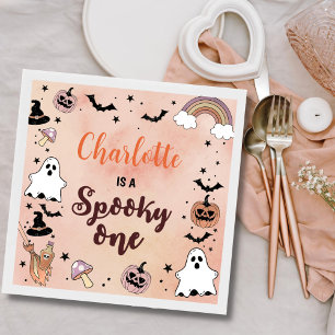 Serviette En Papier Éffrayant Un Halloween 1er Anniversaire