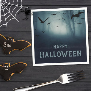 Serviette En Papier Éffrayante Haunted Forest Halloween Party