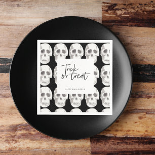 Serviette En Papier Effrayer Scull Trick ou traitement   Parti Hallowe