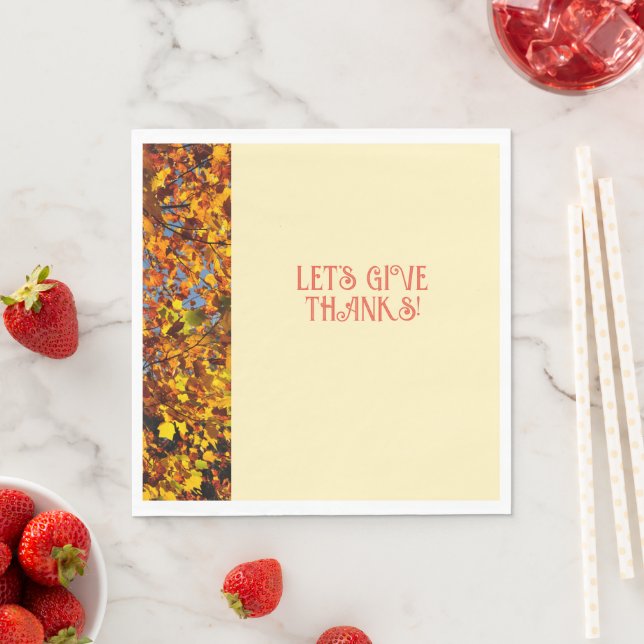 Serviette En Papier Egg White Dinner Happy Merci de donner (En situation)