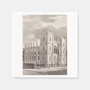 Serviette En Papier Église chrétienne médiévale