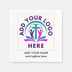 Serviette En Papier ÉGLISE MERCHANDISE Personnalisée Ajouter votre log
