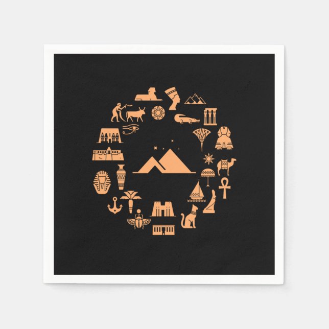 Serviette En Papier Egypt Pyramid Egyptian Temple (Devant)