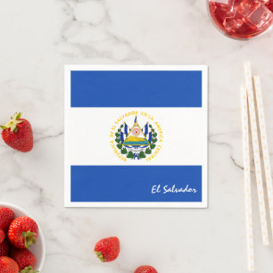 Serviette En Papier El Salvador et Salvador Drapeau mode fête /sports