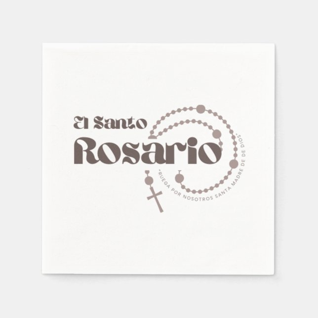 Serviette En Papier El Santo Rosario (Devant)