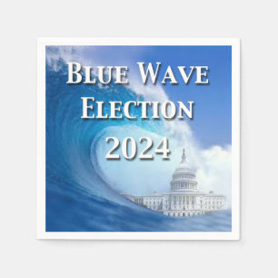 Serviette En Papier Élection Blue Wave 2024