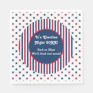 Serviette En Papier Élection Fête du Parti de la nuit 2024 Patriotique