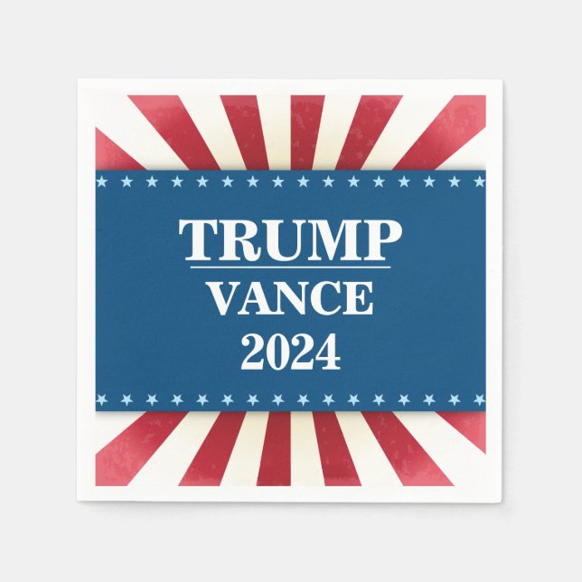 Serviette En Papier Élection présidentielle 2024 Trump Vance (Devant)