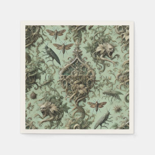 Serviette En Papier Élégance Chitinique - Insecte Gothique