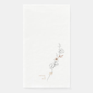 Serviette En Papier Élégance dans la simplicité Mariage délicat Carame