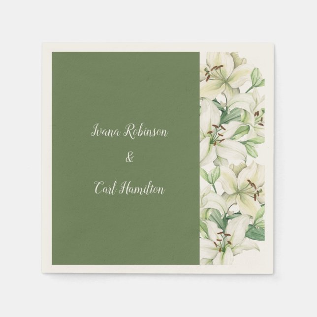 Serviette En Papier Élégance LILY Blossom (Devant)