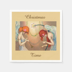Serviette En Papier Elegant Angels & Music Temps de Noël