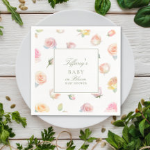 Elégant Aquarelle bébé dans Baby shower Fille Fleu