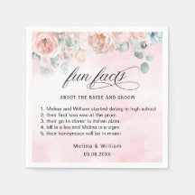 Élégant Blush rose Floral Fun Facts Mariage