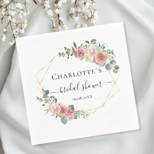 Serviette En Papier Elegant Boho Pastel