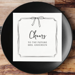 Serviette En Papier Elegant Bow Fête des mariées personnalisée Cheveux