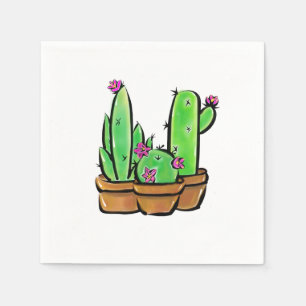 Serviette En Papier Élégant cactus cactus du sud-ouest