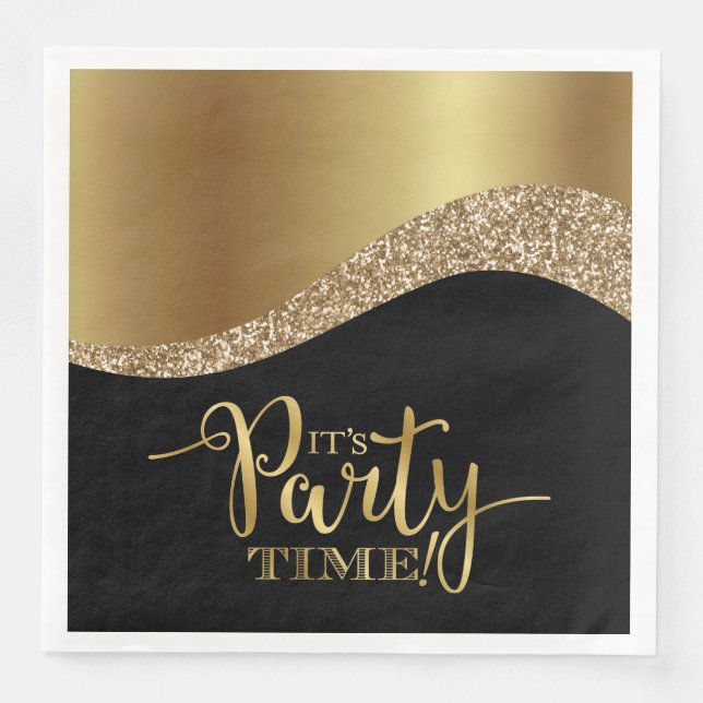 Serviette En Papier Élégant C'est papier temps de fête Napkin (Devant)