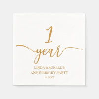 Elégant Champagne 1er anniversaire Mariage