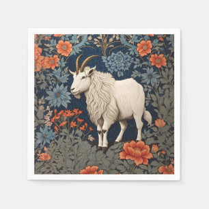 Serviette En Papier Élégant chèvre de montagne William Morris inspiré
