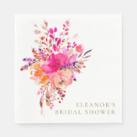 Élégant Chic Rose Floral Mariage Personnalisé