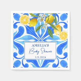 Serviette En Papier Elégant citron méditerranéen Baba Douche