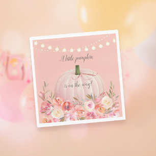 Serviette En Papier Elégant Citrouille Baby Girl Douche