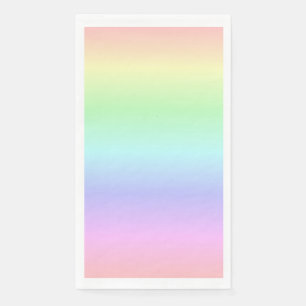 Serviette En Papier Elégant coloré Arc-en-ciel Couleurs pastel clair d