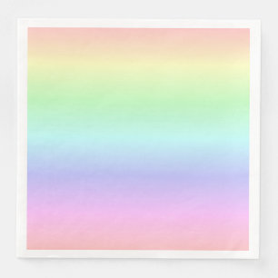 Serviette En Papier Elégant coloré Arc-en-ciel Couleurs pastel clair d